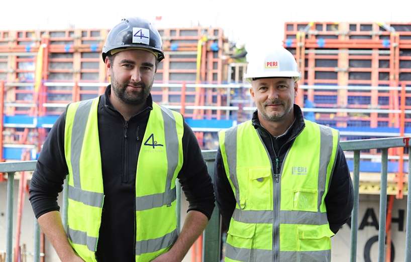 Specialist concrete contractor 4D Structures is working with formwork supplier PERI UK to deliver the frames for the UNITE Students accommodation on the Central Quay development in Glasgow.