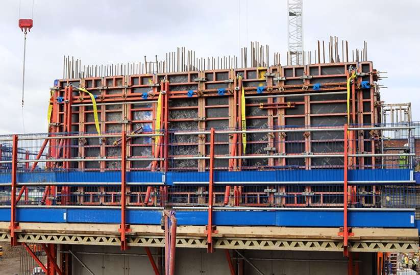 Specialist concrete contractor 4D Structures is working with formwork supplier PERI UK to deliver the frames for the UNITE Students accommodation on the Central Quay development in Glasgow.