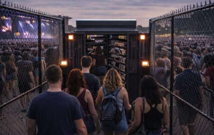security turnstile at event