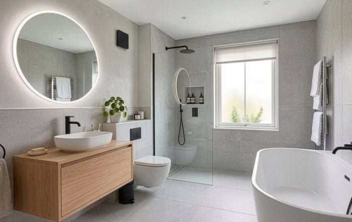Manrose Stylish Black Tiled Fan for Modern Bathrooms