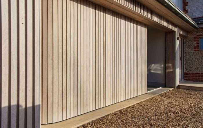 A Bespoke Oak Garage Door for a Coastal Residence